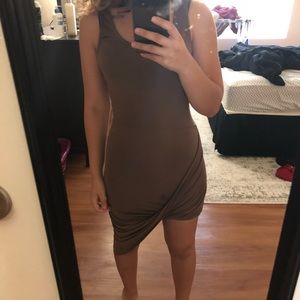 Asymmetrical sundress mocha
